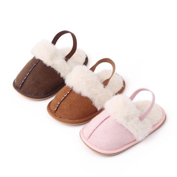 Recién Nacido primeros caminantes 2023 Otoño Invierno bebés niñas niños interior antideslizante Fondo suave patrón Animal zapatos de bebé Zapatillas de casa