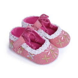 Pasgeboren eerste wandelaars baby meisje kinderen casual schoenen baby bloemen ademende laarzen kinderen slippers peuter zachte zool lente en zomer mocassin drop -schip