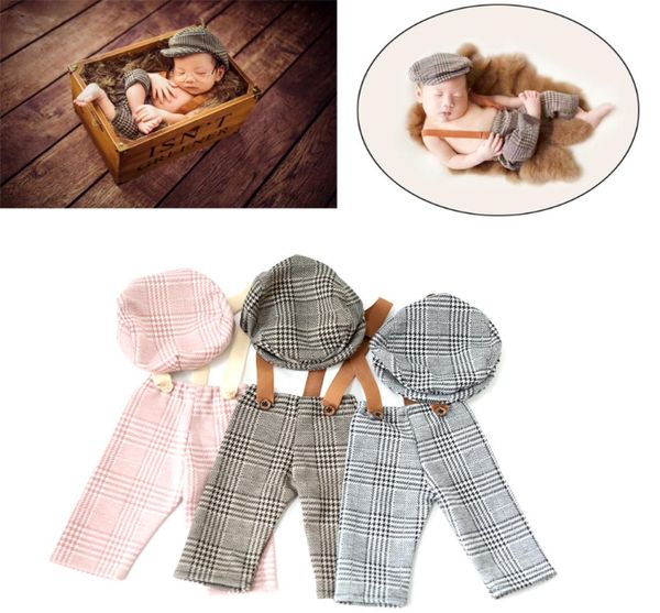 Les capuchons plats nouveau-nés settent des salopettes pour garçons pour polare bebe fotografia pantalon pantalon suspense STAPS PO Baby POGRAPH