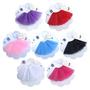 Bebé recién nacido TUTU Faldas Moda Hilo neto Lentejuelas Estrellas Bebés Niñas Princesa Falda Disfraz de Halloween 11 colores Falda de encaje para niños 30PCS 109 Z2