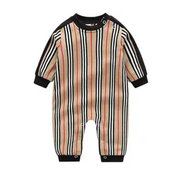 Mono para recién nacidos, ropa para niños, Unisex, de punto de algodón, a rayas sólidas, de manga larga, para recién nacidos, bebés, niños y niñas, pelele de 0 a 24 meses