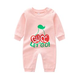 Recién Nacido chico bebé niños niñas primavera estampado mameluco lindo dulce mono de algodón manga larga otoño 0-24M ropa de diseñador