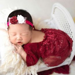 Propiedades del recién nacido Props Diabarde de encaje Posar ropa Fotografía para bebés Traje de princesa sin respaldo Disfraz infantil L2405