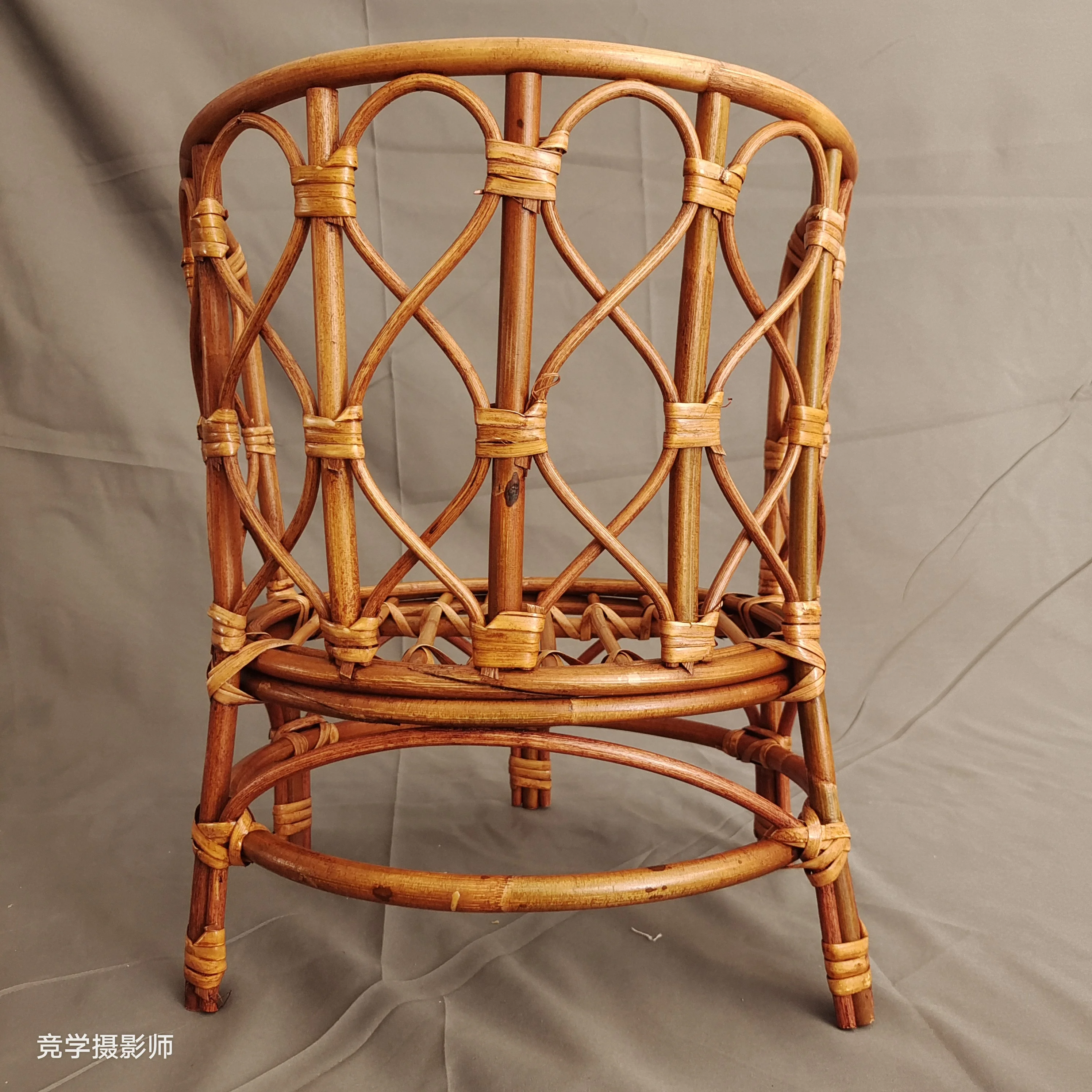 Nyfödd fotografering Rekvisita korgen handgjorda vintage bambu stol nyfödda foto posera rekvisita baby rekord tillväxt barn mini stol