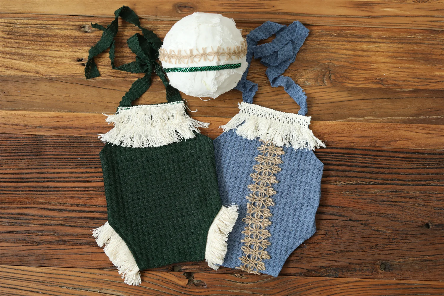 Nyfödda fotograferingsrekvisita Romper Hat Headbears outfitkläder för i hemmet Baby Photo Studio Prop Accessories