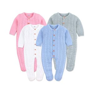 Pasgeboren Rekwisieten Kleding Kap Betaalde Rompertjes Baby Jongen Kostuum Gebreide Outfit Baby Jongens Meisjes Romper Pography 0-24M C0126 Drop Delivery Dhsn3