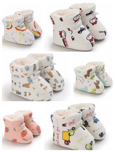 pasgeboren schoen aangepaste babylaarzen harige laars meerdere kleuren schoen voor babyjongen pasgeboren baby laars katoenen schoenen babywiegschoen winterschoen pluche schoenen babyschoen