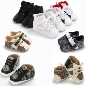 Pasgeboren sneakers baby first walkers schoenen baby lederen basketbal schoenen 12 stijl sport kinderen modeblaarzen kinderen peuter zachte zool mocassins