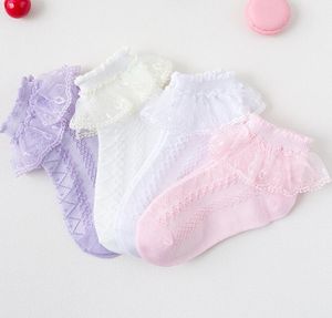 Pasgeboren sokken 0-2 jaar oud meisje kanten prinses katoenen babysokken kinderen zachte katoenen sokken