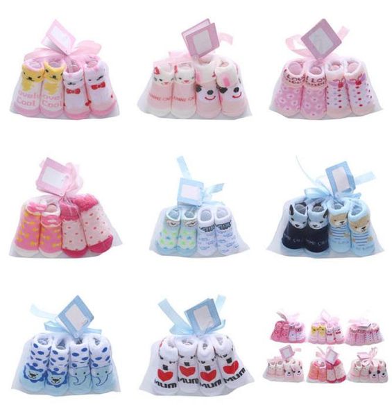 Nouveau-né chaussettes bébé chaussons filles coton garçons accessoires pour bébés mignon princesse ensemble dessin animé lettre Dot enfants vêtements B75704514604