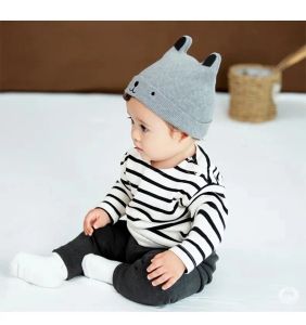 Crochet de primavera recién nacido Crochet Grey Baby Bear Beer Infant Baby Baby Baby Baby Kids Kids New Baby Baby Primavera Otoño e Invierno