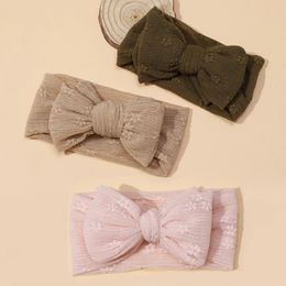 Bandeau en dentelle d'été nouveau-né Flora Mesh Bowheadbands Baby Girls Bowknot Hair Accessories mignon Lovely Headwrap pour le nourrisson