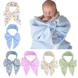 Pasgeboren Swaddle Swaddling Wrap Infant Shoot Photography Props Baby Big Butterfly Belt Toddle Shooting Dovetail Bow Wrap Doek Wikkel B8252
