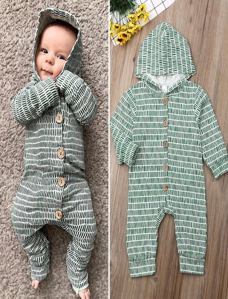 Nouveau-né enfant en bas âge bébé garçon filles à capuche barboteuse vêtements d'hiver body Outfit7191465