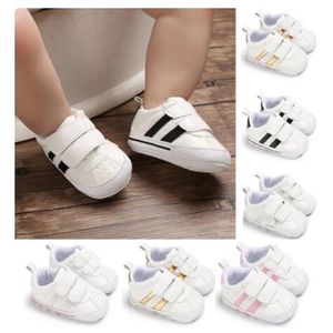 pasgeboren peuter babyjongen schoenen casual antislip babyschoenen meisje wieg gestreepte zachte zool haak lus prewalker sneakers 0-18 m GC2377