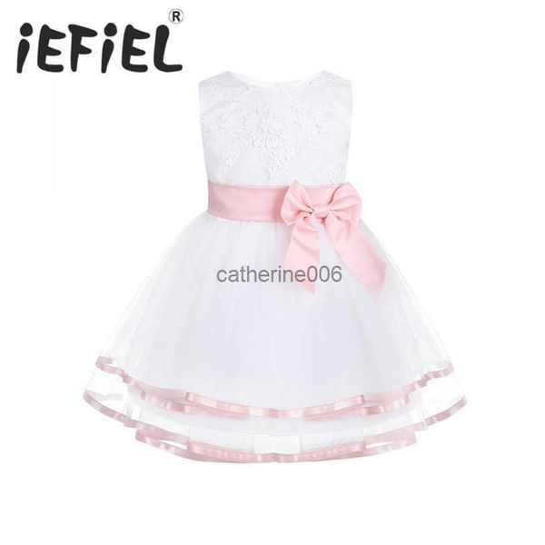 Nouveau-né enfant en bas âge fille robe de baptême bébé filles princesse tulle robes formelles 1 an cadeau d'anniversaire enfants fête porter des robes L230625