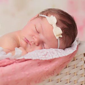 Pasgeboren Top Bow Hoofdband Viltdoek Met Nylon Elastisch Baby Meisjes Hoofddeksels Haaraccessoires Baby Hairbows Bebes Photoprops