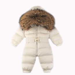 Recién nacido Invierno Romper Baby Snowsuit Infantil Outcoat Kids Snow Wear Summsuit Duck Down Clotton Liner Niño Año Nuevo Disfraces