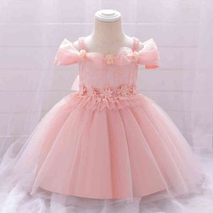 Vestidos de dama de honor para recién nacidos, ropa de Navidad para niños, vestido de cumpleaños para 1 año, vestidos de flores para niñas, vestido de fiesta de boda, vestido de princesa G1129