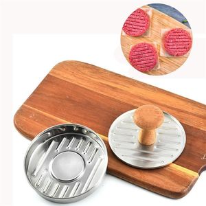 NEWBurger Press, molde para hacer hamburguesas rellenas, herramientas para aves de corral, prensador de carne antiadherente de acero inoxidable para parrilla de barbacoa EWE6694