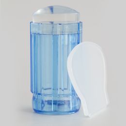 NEWBY – tampon de manucure en Silicone Transparent, modèle de 2.8cm, outil de transfert d'impression, tête de tampon en Silicone souple entièrement transparente