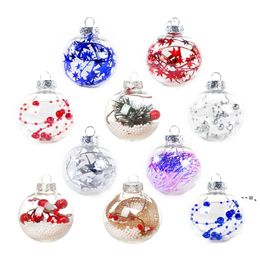 NEWCHRISTMAS Decoraties Transparante plastic bal Baubbles 6cm Kerstboom ornamentfeest Wedding Clear Balls LLB10077