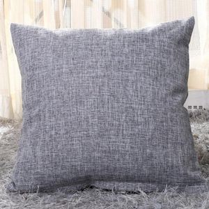 NEWCotton-Linnen Kussen Covers Solid Jute Pillow Case Classical Linnen Plein Kussenhoes Sofa Decorative RRD11596