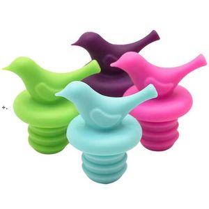 Nieuwcreative Bird Design Wine Stopper Siliconen Beer Cover Fles Cap Stopper Keuken Barware Bar Tools Zze7869