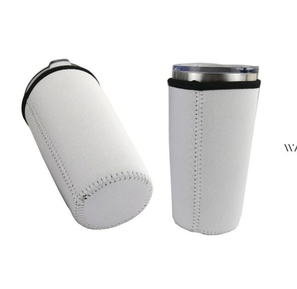 NOUVEAUDrinkware Poignée Sublimation Blanks Réutilisable Iced Coffee Cup Sleeve Néoprène Isolé Sleeves Mugs Cover Bags Holder Handles CCB9290