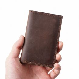 neweekend Super Slim Soft Wallet 100% en cuir véritable Mini porte-carte de crédit Portefeuilles Porte-monnaie Mince Petits porte-cartes Hommes Portefeuille b18R #