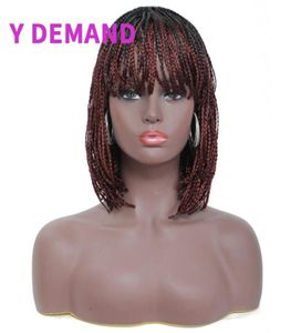 Newes t Mode Korte pruik BOB Zwart Golvend Haar Afro Pruik Simulatie Braziliaanse synthetische Haren Pruiken8818380