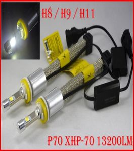 Kit de Conversion de phares LED H11 P70 Cre 6600LM 110W, ampoule de phare antibrouillard de conduite XHP70 H7 H8 H9 H4 H16JP 9006 H13 9007 56679209, 1 ensemble