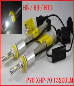 El más nuevo 1 juego H11 P70 Cre 6600LM 110W Kit de conversión de faros LED XHP70 bombilla de lámpara antiniebla de conducción H7 H8 H9 H4 H16JP 9006 H13 9007 59632660