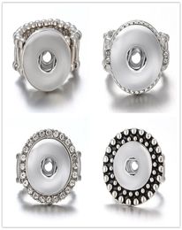 Nieuwste 10pcslot Snap Band ring sieraden passen 18 mm gember metalen zilverknop verstelbaar2057106