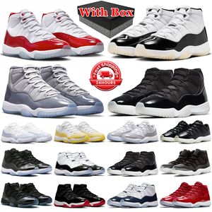 Avec boîte Jumpman 11 Chaussures de basket-ball Hommes Femmes 11S DMP Gratitude Cherry Cool Grey Jubilee 25e anniversaire Cap et robe Bred Low 72-10 Baskets de sport pour hommes