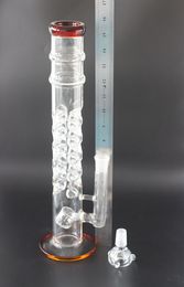 Nieuwste 16 "Dab Rig Glazen Bong Waterleidingen quartz banger bowl Honingraat Perc Roze Bongs Heady Pipe wax Oil Rigs bubbler Waterpijpen beker