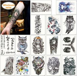Date 1600 styles demi-manche autocollant de tatouage bras tatouages ​​temporaires autocollant étanche accepter tatouage personnalisé mélangé au hasard Se3836998