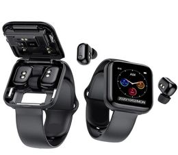 Reloj Smart más nuevo de 2 en 1 con auriculares inalámbricos TWS TWS X5 Auriculares Heart Rele Monitor de pantalla táctil completa Fitness Smart1702895
