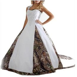 Date 2019 robes de mariée Camouflage avec Appliques robe de bal longue robe de soirée de mariage Camouflage robes de mariée AL33292D