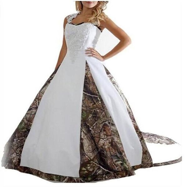 Date 2019 robes de mariée Camouflage avec Appliques robe de bal longue robe de soirée de mariage Camouflage robes de mariée AL33292D