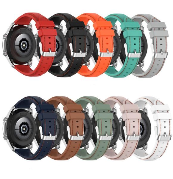 Le plus récent groupe de silicone de 22 mm 22 mm pour Samsung Galaxy Watch Active 2 Gear Sport Watch Band Bracelet Bracelet pour Huami Amazfit Whole7197219