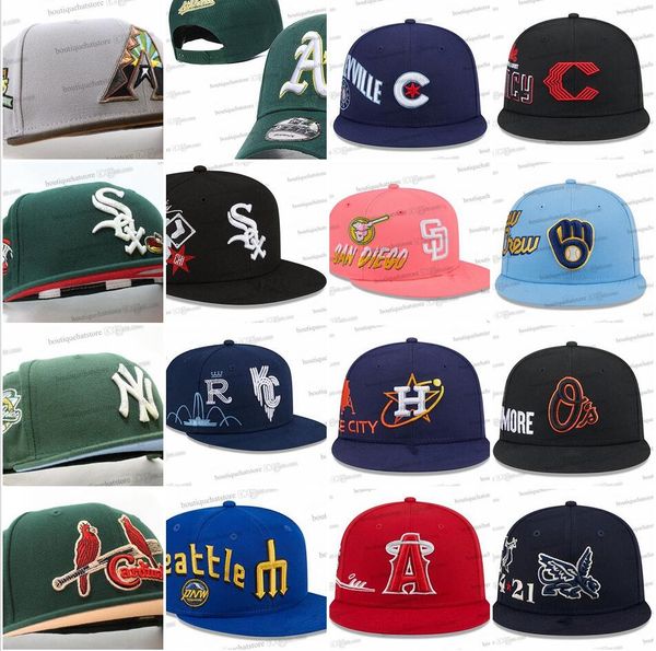Les plus récentes 26 couleurs masculines Basball Snapback Hats Sports Team Chicago 
