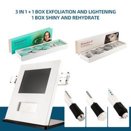 La plus nouvelle machine faciale de jet d'oxygène 3 en 1 soins de la peau à ultrasons RF CO2 bulle d'oxygène exfolier la machine faciale d'oxygène