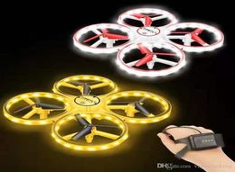 Le plus récent 3 en 1 RC Induction main montre contrôle gestuel Mini UFO Quadcopter Drone avec caméra LED lumière lévitation Induction Aircraf2355246
