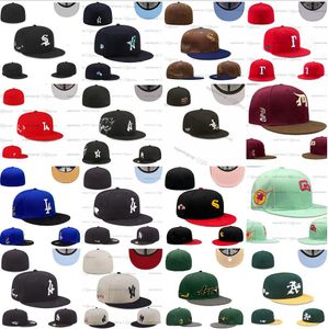 Newest 32 Colors Men's Baseball Fitted Caps Brown Black Color Chicago All Teams Sport 2023 World Patched Full Closed Fitted hats stitched Letters Nz04-2