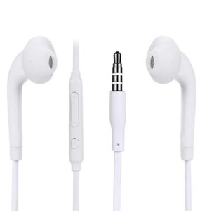 Los auriculares auriculares de auriculares inear de 35 mm más nuevos con control de volumen remoto de micrófono para Samsung Galaxy S6 I9800 S6 Edge 500pc5020383