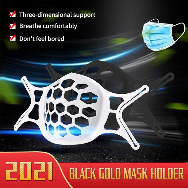 Muchos estilos 2021 Máscara 3D Soporte Protección Soporte de silicona Máscaras faciales Mejora interior Respiración Suavemente Cool Facemask Holder LLA45