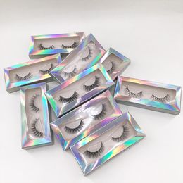 Nieuwste 3D Mink Eyelashes 8-10mm korte lengte handgemaakte nertsen haar volledige strip wimpers natuurlijke nertsen valse wimpers
