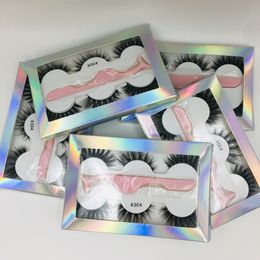Nieuwste 3pairs / set Mix Style False Wimpers Fake 3D Mink Eyelashes Natural Wimper Extension Met Wimper Tweezer Applicator Makeup Tool