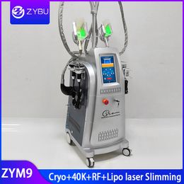 Nieuwste 4 in 1 dikke bevriezing Afslanken Machine Cavitatie RF Lipo Laser Fat Loss 3 Cryo Heads Fat Freeze Spa Cryotherapy Salon Apparatuur
